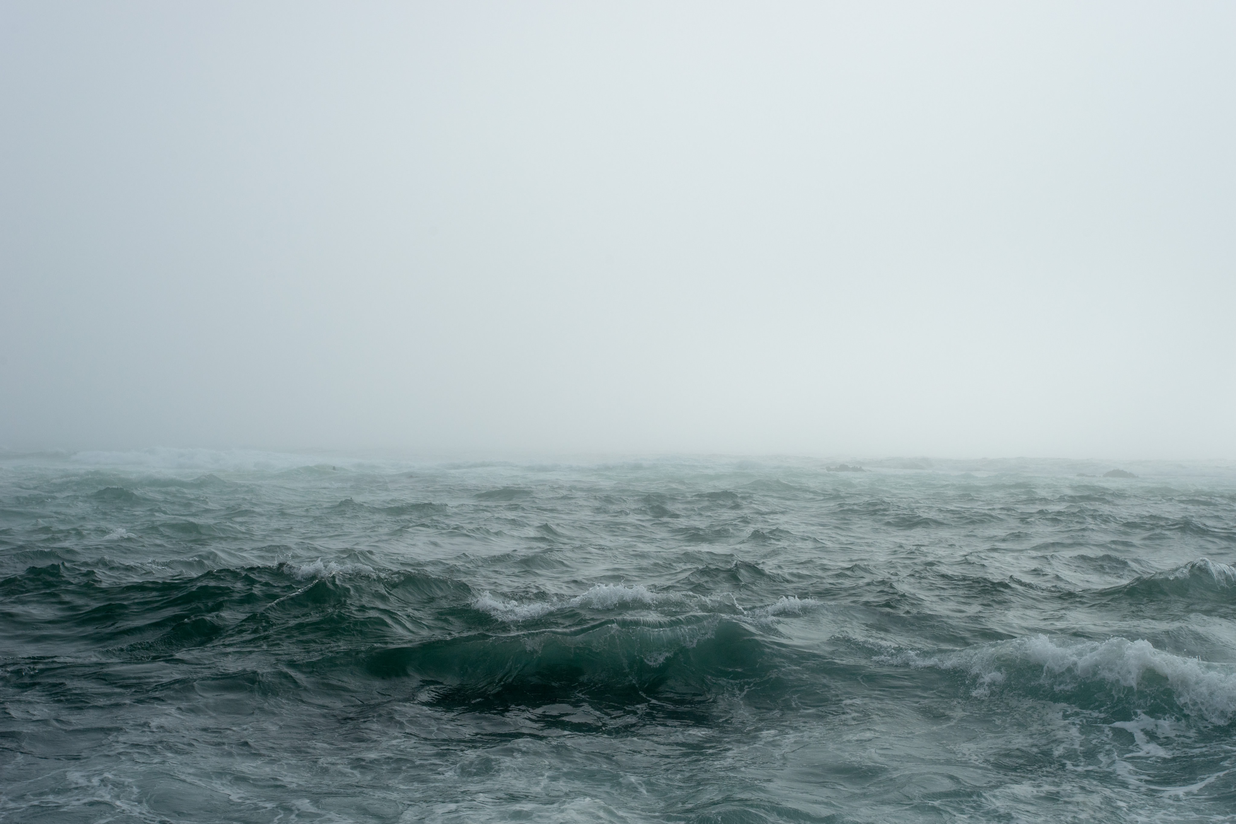 A foggy sea